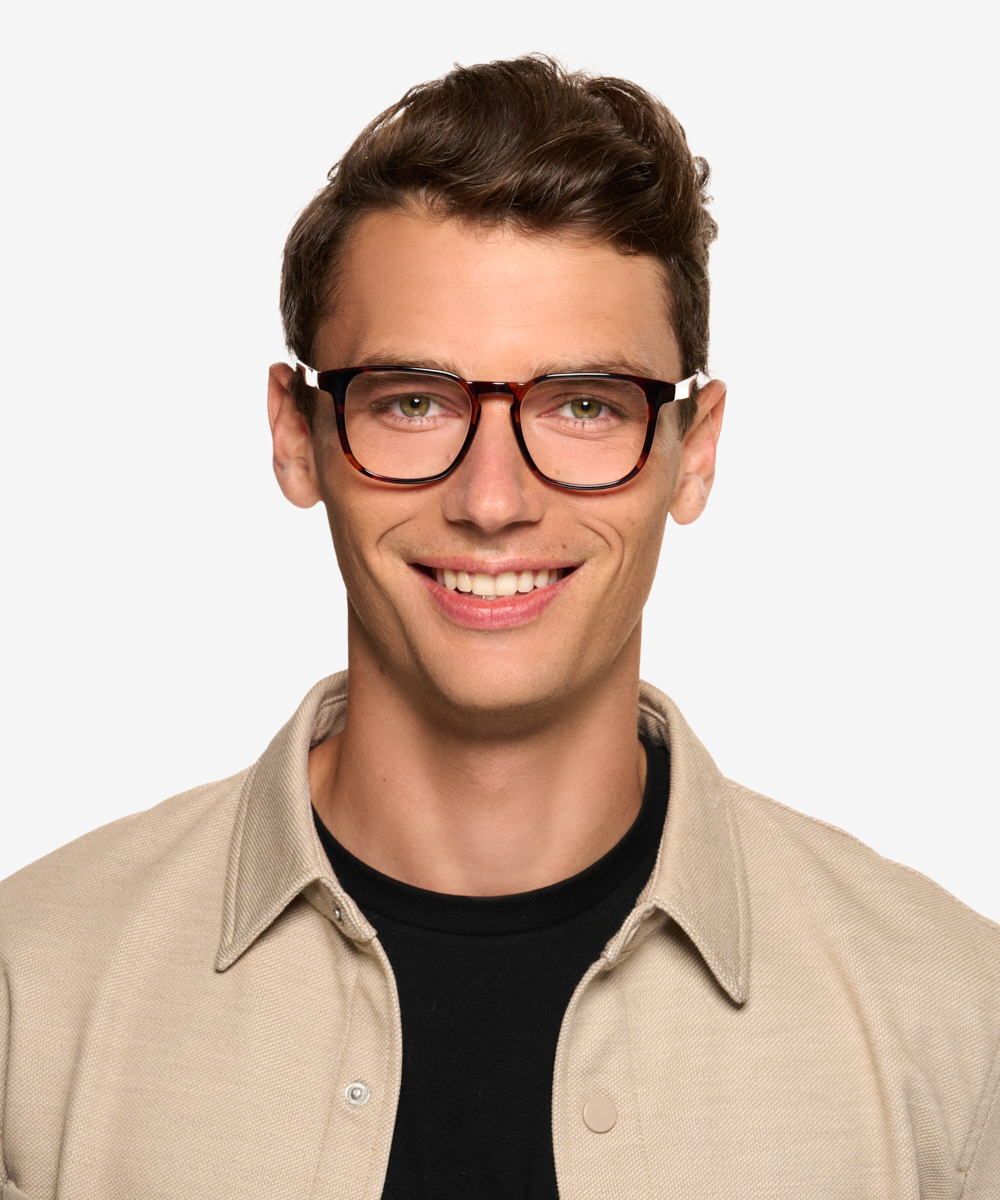 Banyan Square Shiny Tortoise Full Rim Eyeglasses Eyebuydirect Canada