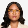 Oak Crystal Yellow Eco-friendlyEyeglass Frames for Women from EyeBuyDirect