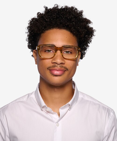 Wilder Crystal Light Brown AcetateEyeglass Frames for Men from EyeBuyDirect