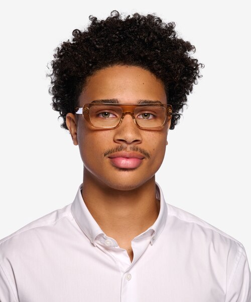 Reed Crystal Brown AcetateEyeglass Frames for Men from EyeBuyDirect