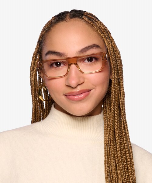 Reed Crystal Brown AcetateEyeglass Frames for Women from EyeBuyDirect