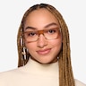 Reed Crystal Brown AcetateEyeglass Frames for Women from EyeBuyDirect