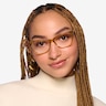 Rue Crystal Yellow AcetateEyeglass Frames for Women from EyeBuyDirect