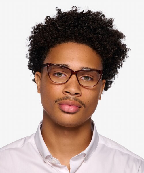 Rue Crystal Brown Alternative MaterialsEyeglass Frames for Men from EyeBuyDirect