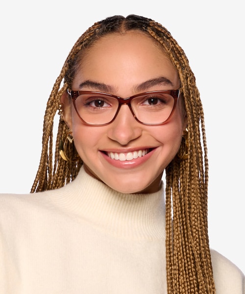 Rue Crystal Brown Alternative MaterialsEyeglass Frames for Women from EyeBuyDirect