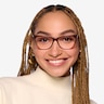 Rue Crystal Brown AcetateEyeglass Frames for Women from EyeBuyDirect