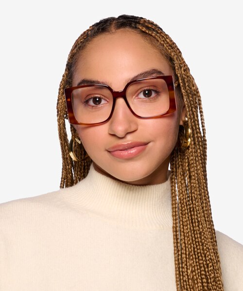 Elowen Translucent Tortoise AcetateEyeglass Frames for Women from EyeBuyDirect