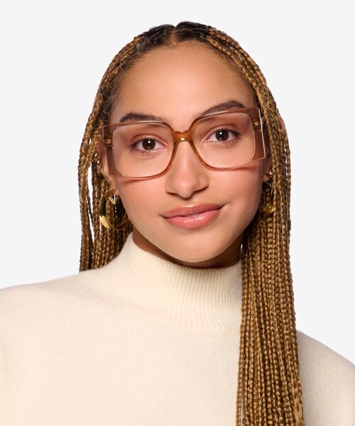 Elowen Crystal Brown AcetateEyeglass Frames for Women from EyeBuyDirect