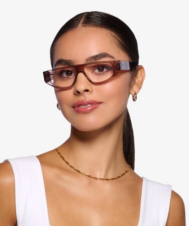 Crystal Brown Tempora -  Acetate Eyeglasses