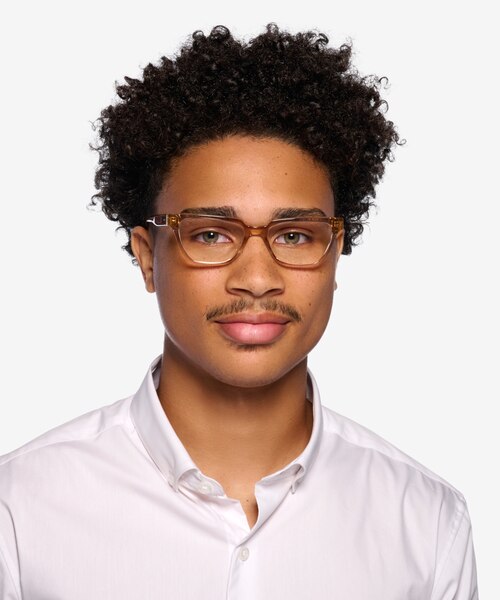 Alyssum Crystal Brown AcetateEyeglass Frames for Men from EyeBuyDirect