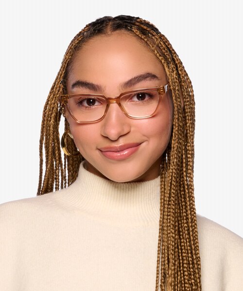 Alyssum Crystal Brown AcetateEyeglass Frames for Women from EyeBuyDirect