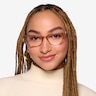 Alyssum Crystal Brown AcetateEyeglass Frames for Women from EyeBuyDirect