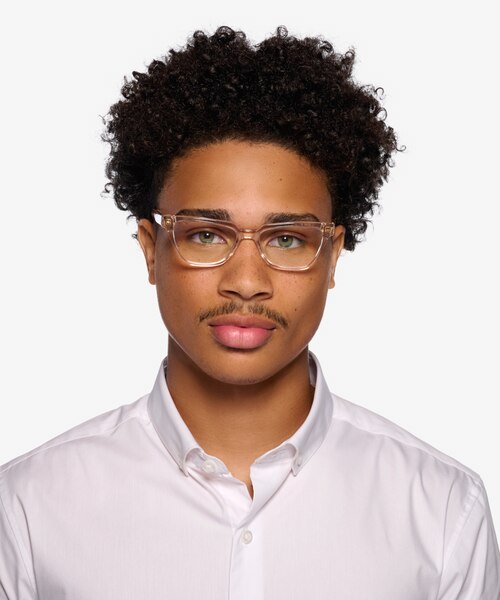 Alyssum Translucent Nude AcetateEyeglass Frames for Men from EyeBuyDirect