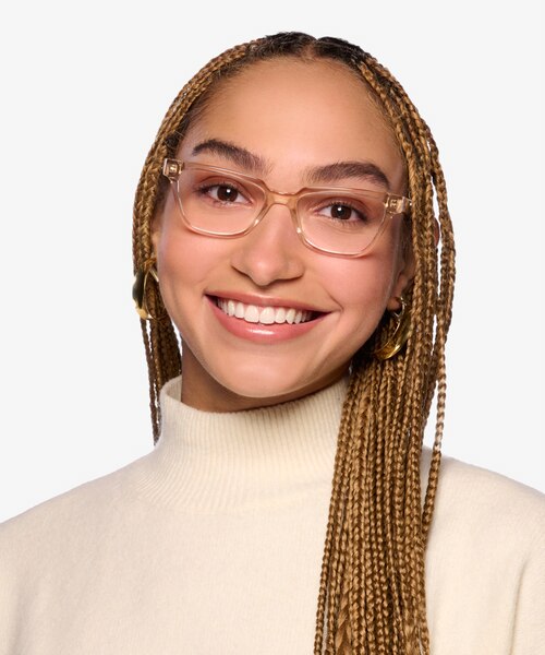 Alyssum Translucent Nude AcetateEyeglass Frames for Women from EyeBuyDirect