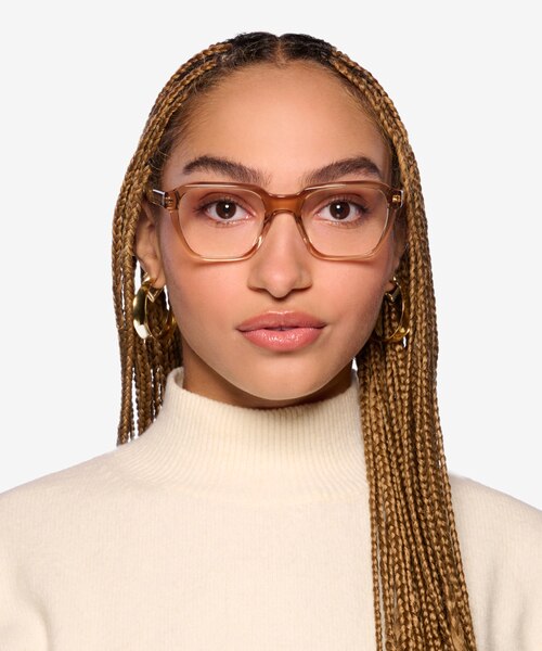 Birch Crystal Brown AcetateEyeglass Frames for Women from EyeBuyDirect