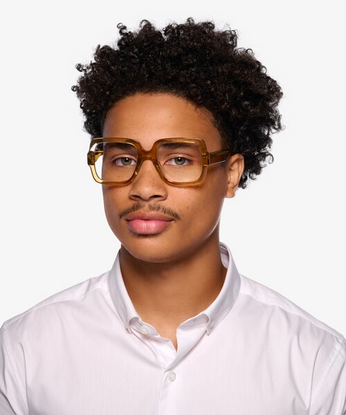 Koru Crystal Brown AcetateEyeglass Frames for Men from EyeBuyDirect