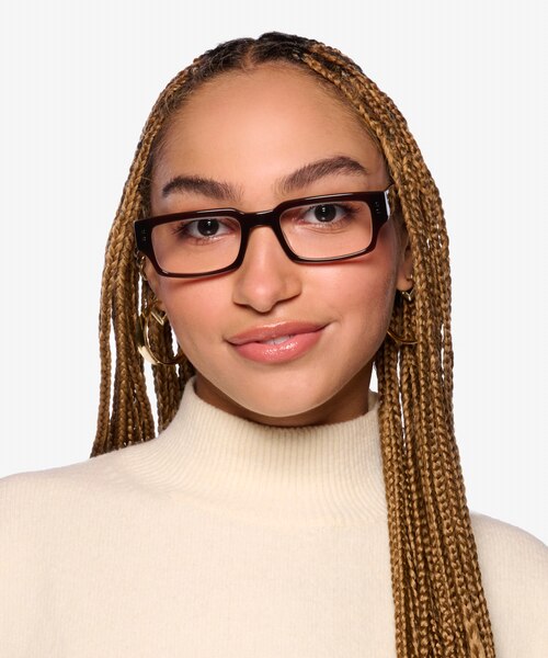 Bryn Crystal Brown AcetateEyeglass Frames for Women from EyeBuyDirect