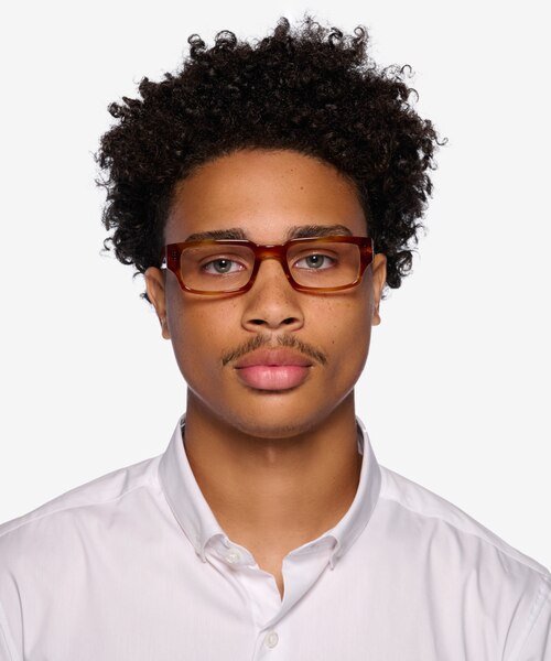 Bryn Striped Brown AcetateEyeglass Frames for Men from EyeBuyDirect