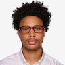 Bryn Striped Brown AcetateEyeglass Frames for Men from EyeBuyDirect