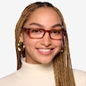 Bryn Striped Brown AcetateEyeglass Frames for Women from EyeBuyDirect