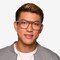 Tempus Frosted Gray Acétate Montures de lunettes de vue pour Hommes d'EyeBuyDirect