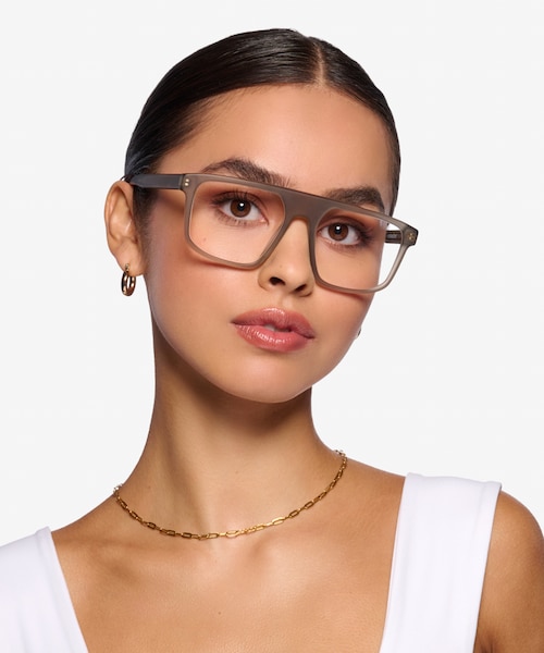 Tempus Frosted Gray AcetateEyeglass Frames for Women from EyeBuyDirect