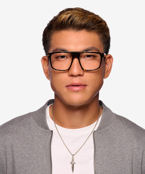 Tempus Spotty Tortoise AcetateEyeglass Frames for Men from EyeBuyDirect