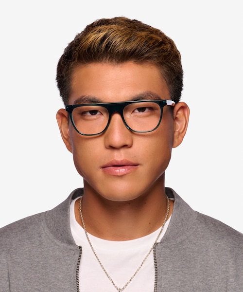 Mentis Crystal Blue AcetateEyeglass Frames for Men from EyeBuyDirect