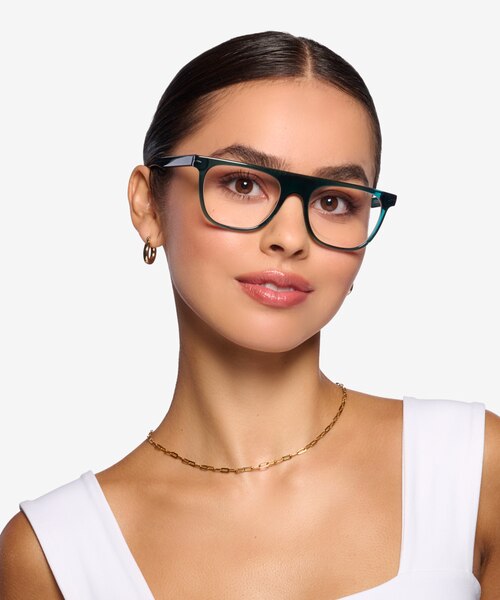 Mentis Crystal Blue AcetateEyeglass Frames for Women from EyeBuyDirect