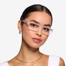 Mox Frosted Clear AcetateEyeglass Frames for Women from EyeBuyDirect