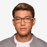 Mox Crystal Olive Green AcetateEyeglass Frames for Men from EyeBuyDirect