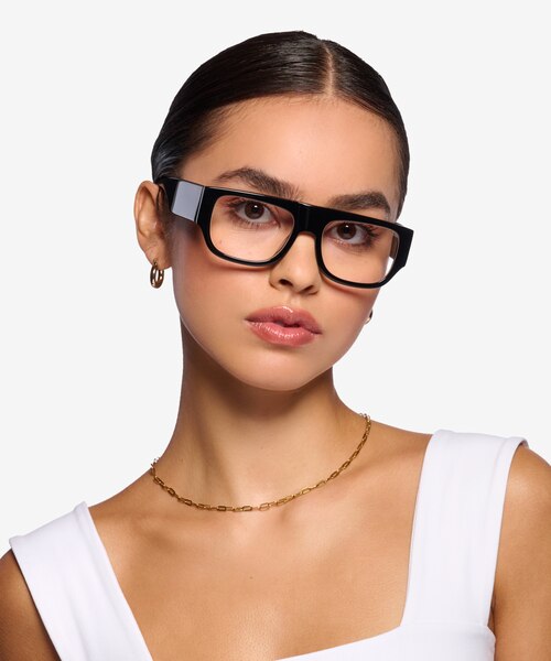 Vision Black AcetateEyeglass Frames for Women from EyeBuyDirect