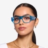 Vision Crystal Blue AcetateEyeglass Frames for Women from EyeBuyDirect