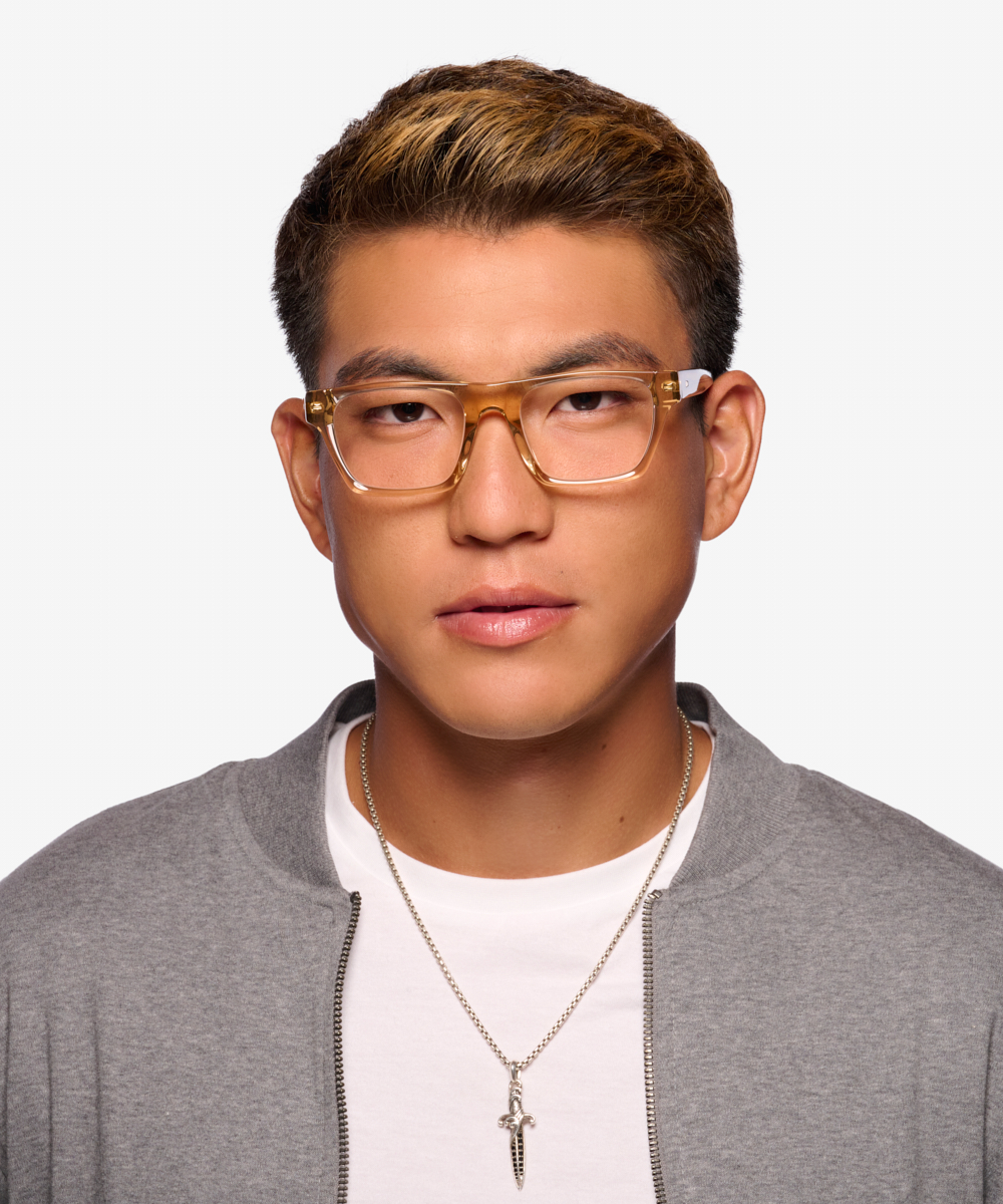 Veritas Cat Eye Yellow Full Rim Eyeglasses Eyebuydirect