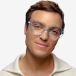 Suki Crystal Blue AcetateEyeglass Frames for Men from EyeBuyDirect