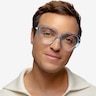 Suki Crystal Blue AcetateEyeglass Frames for Men from EyeBuyDirect