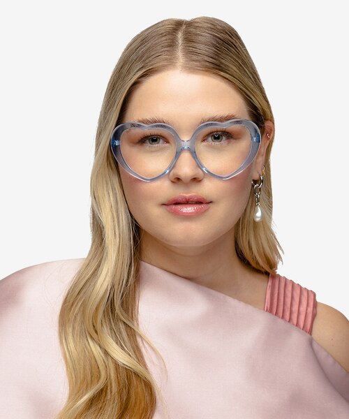 Suki Crystal Blue AcetateEyeglass Frames for Women from EyeBuyDirect