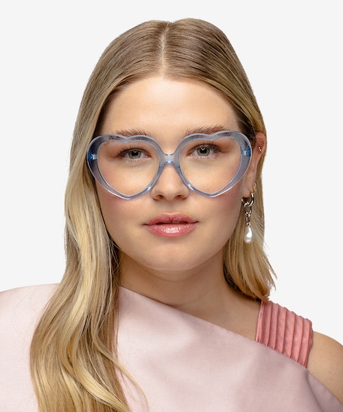 Suki Crystal Blue AcetateEyeglass Frames for Women from EyeBuyDirect