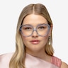 Suki Crystal Blue AcetateEyeglass Frames for Women from EyeBuyDirect