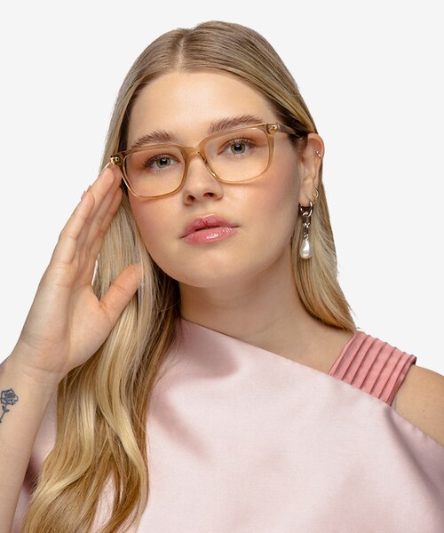 Esme Crystal Brown AcetateEyeglass Frames for Women from EyeBuyDirect