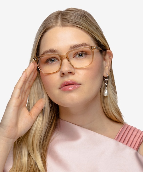 Esme Crystal Brown AcetateEyeglass Frames for Women from EyeBuyDirect