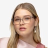Esme Crystal Gray AcetateEyeglass Frames for Women from EyeBuyDirect
