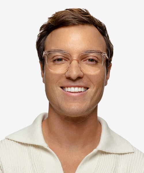Amia Crystal Pink AcetateEyeglass Frames for Men from EyeBuyDirect