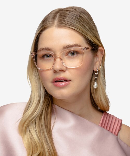 Amia Crystal Pink AcetateEyeglass Frames for Women from EyeBuyDirect
