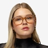 Kenna Crystal Brown AcetateEyeglass Frames for Women from EyeBuyDirect