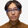 Mason Crystal Blue AcetateEyeglass Frames for Men from EyeBuyDirect