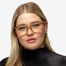 Mason Crystal Brown AcetateEyeglass Frames for Women from EyeBuyDirect