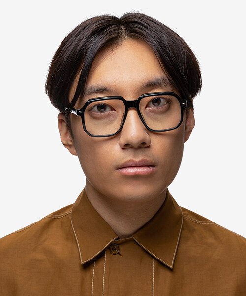 Everest Black AcetateEyeglass Frames for Men from EyeBuyDirect
