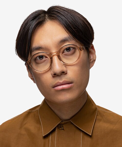 Kai Crystal Light Brown AcetateEyeglass Frames for Men from EyeBuyDirect