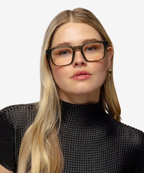 Beck Crystal Green AcétateMontures de lunettes de vue pour Femmes d'EyeBuyDirect